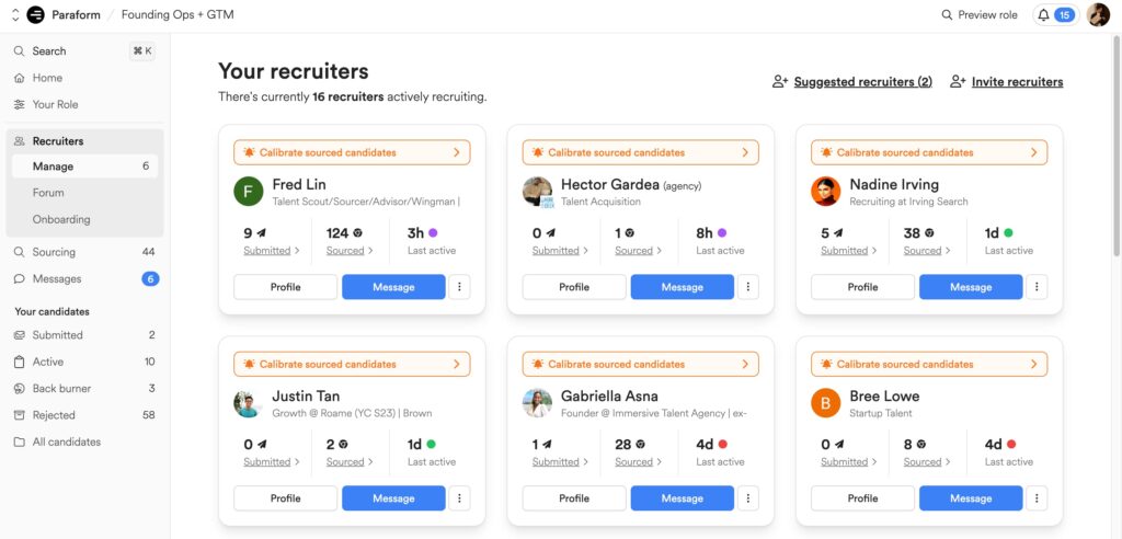 Paraform - Recruiters you're working with page (Company Facing); The impact of AI on the future workplace: A look at a global study